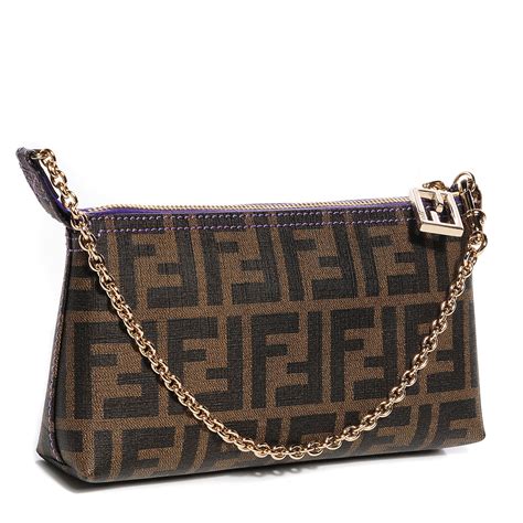 pochette fendi zucca nera|fendi zucca bag.